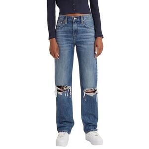 New! Levi’s Low Pro Straight Busted Knee Distressed
